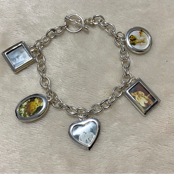 NWOT Premier Designs “Picture Perfect” Silver Tone Metal Photo Charm Bracelet - Picture 1 of 4